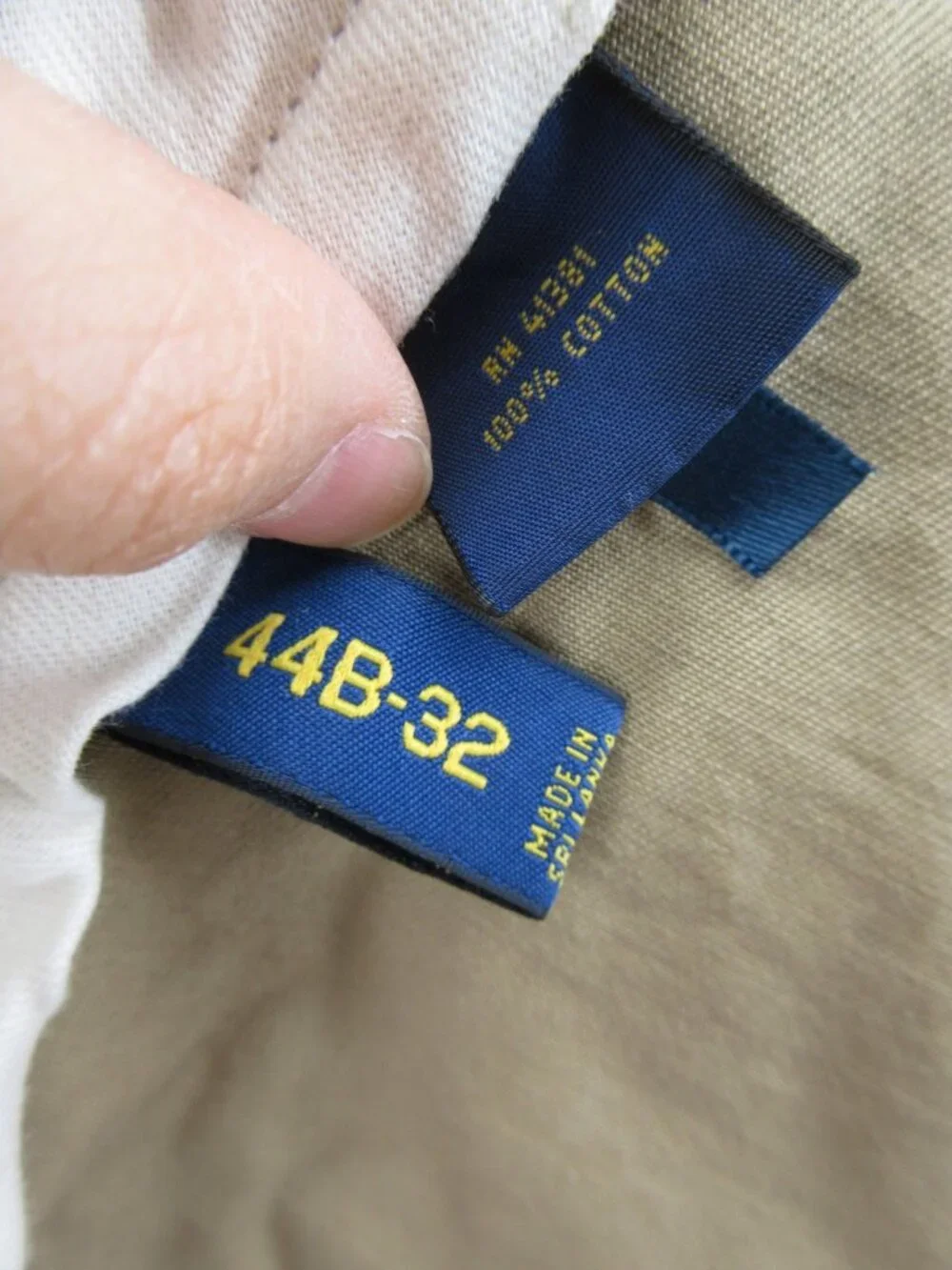 Polo Ralph Lauren Pants 44X32 Big Tan Chino Classic Fit Trousers Pony
